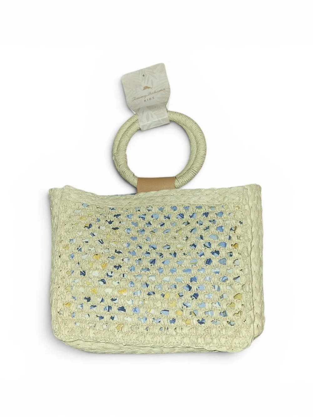 Tommy Bahama Kids Resort Collection Woven Straw Mini Top-Handle Bag. !